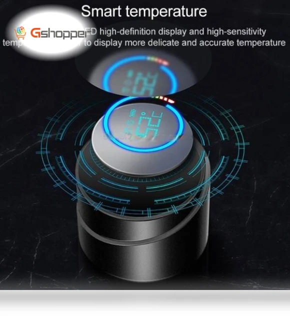 Smart UV Sterilization Thermos Cup with Temperature Display — Travel Drinkware, IntelliCup
