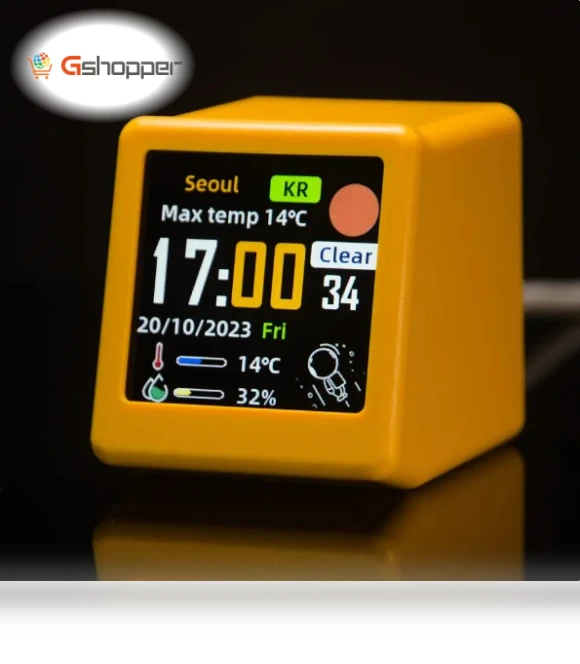 Portable Smart WiFi Weather Station with Temperature, Humidity, Time, and Alarm Clock — Weather Stations