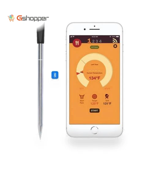 Wireless Bluetooth Smart Food Oven Thermometer — Grill Thermometers, BBQ Kitchen