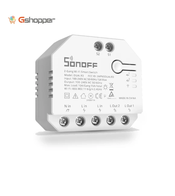 Smart WiFi Dual Switch for Blinds and More with Power Statistics — Dimmer Switches, Sonoff