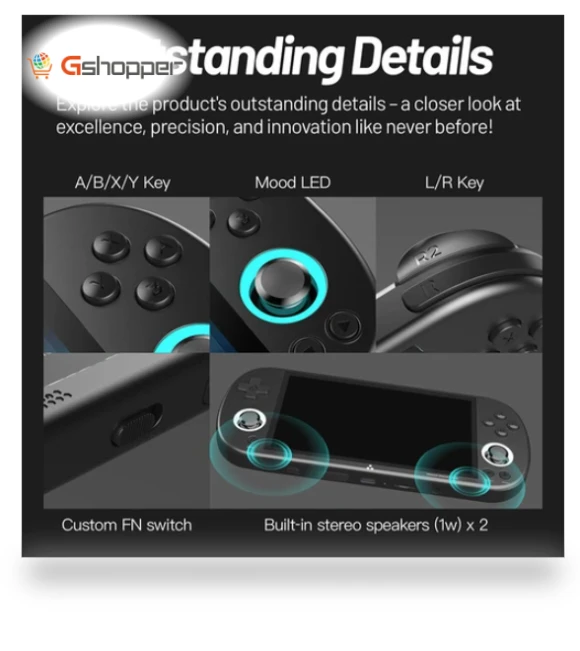 Smart Pro Handheld Game Console with 4.96-inch IPS Screen — Handheld Games, Trimui