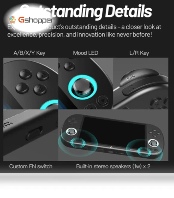 Smart Pro Handheld Game Console with 4.96-inch IPS Screen — Handheld Games, Trimui