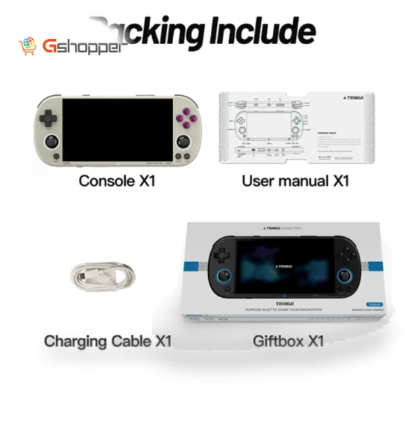 Smart Pro Handheld Game Console with 4.96-inch IPS Screen — Handheld Games, Trimui