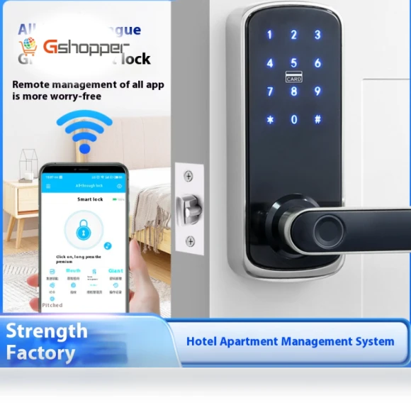 Wifi Fingerprint Smart Lock with Remote App and Bluetooth — Smart Home Security, Tuya