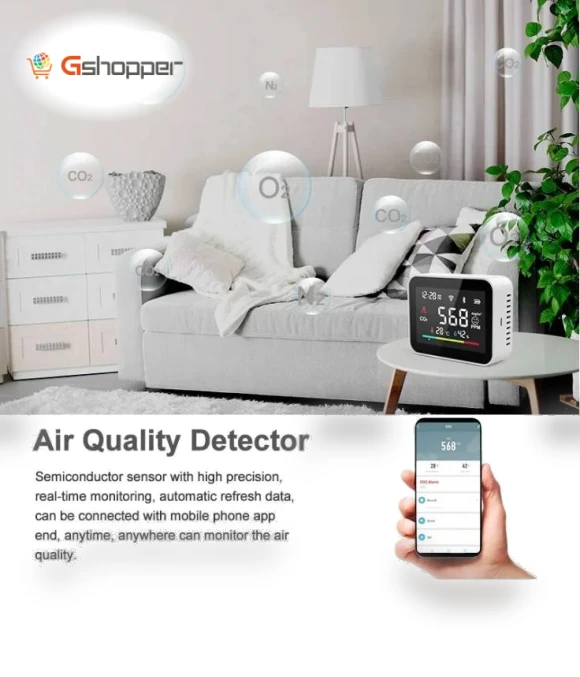 WiFi Smart CO2 Detector with Humiture Sensor — Home Climate Control, RSH