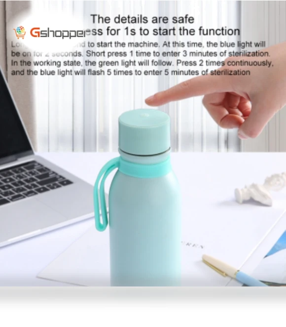 Ultraviolet Sterilization Intelligent Disinfection USB Charging Vacuum Flask — Flasks