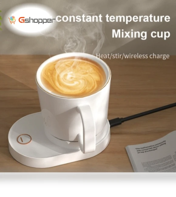 Desktop Mobile Phone Wireless Charger Smart Stirring Mug — Beverage Warmers, IDZ
