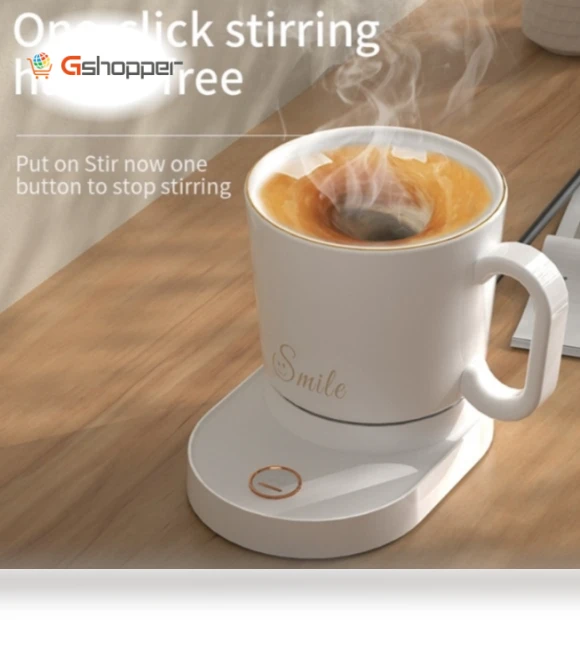 Desktop Mobile Phone Wireless Charger Smart Stirring Mug — Beverage Warmers, IDZ