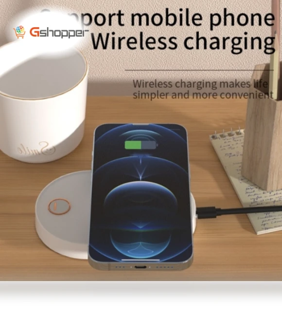 Desktop Mobile Phone Wireless Charger Smart Stirring Mug — Beverage Warmers, IDZ