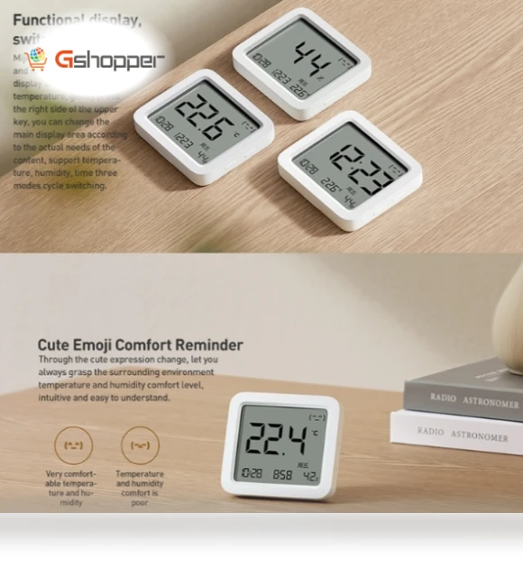Smart Thermohygrometer 3 - Temperature & Humidity Monitor — Home Climate Control, Xiaomi