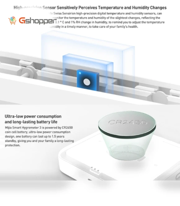 Smart Thermohygrometer 3 - Temperature & Humidity Monitor — Home Climate Control, Xiaomi
