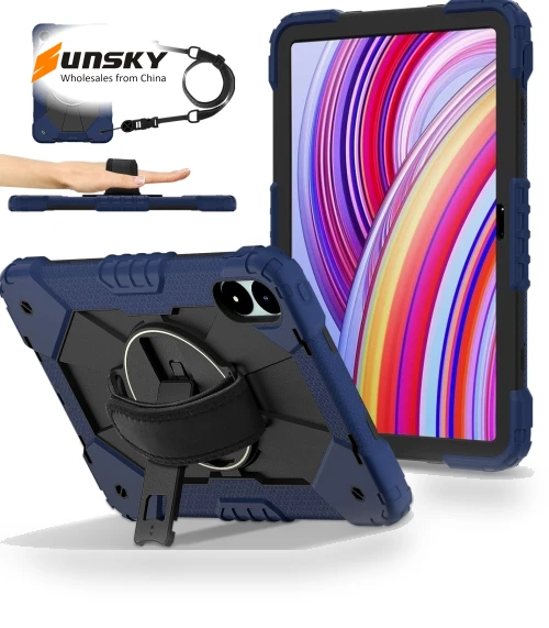 Contrast Color Robot Silicone Hybrid PC Tablet Case for Xiaomi Redmi Pad Pro 12.1 — Protective Cases, Xiaomi