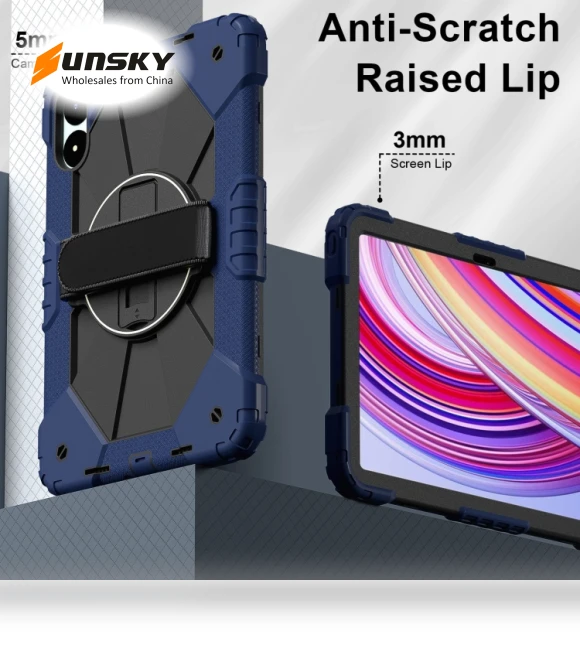 Contrast Color Robot Silicone Hybrid PC Tablet Case for Xiaomi Redmi Pad Pro 12.1 — Protective Cases, Xiaomi