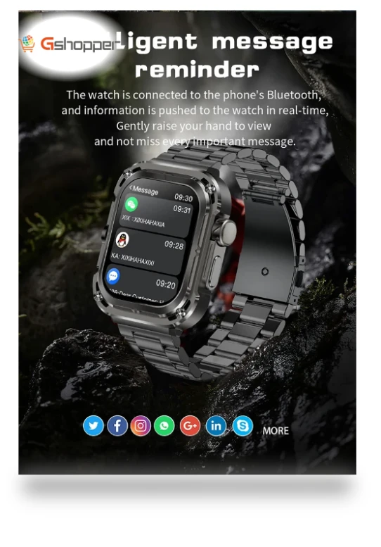 Z85 MAX Smart Watch with Bluetooth Call, Long Standby, True Rate, NFC, IP68 Waterproof, Three Watch Straps — Smartwatches