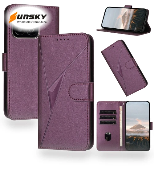 Triangle Pattern Buckle Clasp Leather Phone Case for Honor 200 Smart 5G — Smartwatch Protectors, Honor