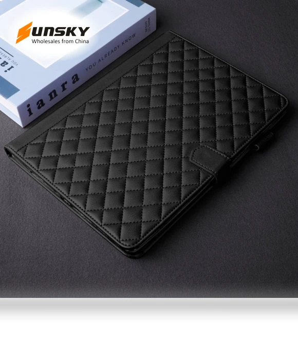 Rhombus Lattice Leather Smart Tablet Case for iPad 10.2/10.5 — Cases