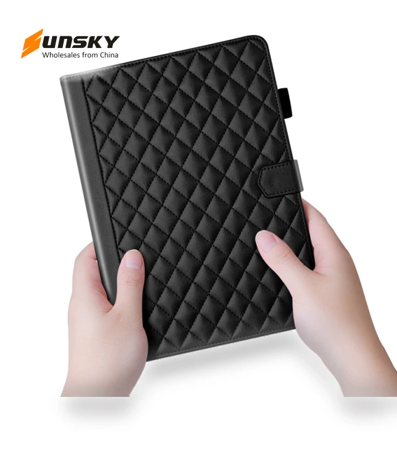 Rhombus Lattice Leather Smart Tablet Case for iPad 10.2/10.5 — Cases