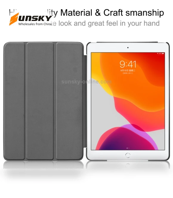 Custer Texture Horizontal Flip Smart PU Leather Case for iPad 10.2 — Protective Cases
