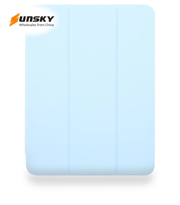 Acrylic TPU 3-folding Rotating Smart Tablet Leather Case for iPad 10.2 — Protective Cases, GEBEI