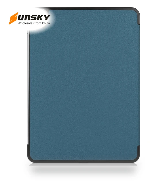 3-folding Smart Leather Tablet Case for iPad Air 13 2024 / Pro 12.9 2022 — Keyboard Cases
