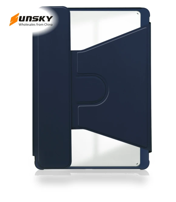 Transparent Rotation Smart Leather Tablet Case with Keyboard for iPad Air 13 2024 — Keyboard Cases