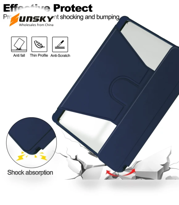 Transparent Rotation Smart Leather Tablet Case with Keyboard for iPad Air 13 2024 — Keyboard Cases