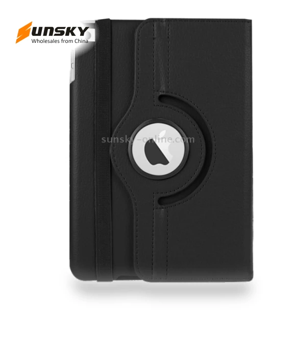 360 Degree Rotating Smart Leather Case with Holder for iPad mini 4 / mini 5 — Protective Cases, Litchi Texture