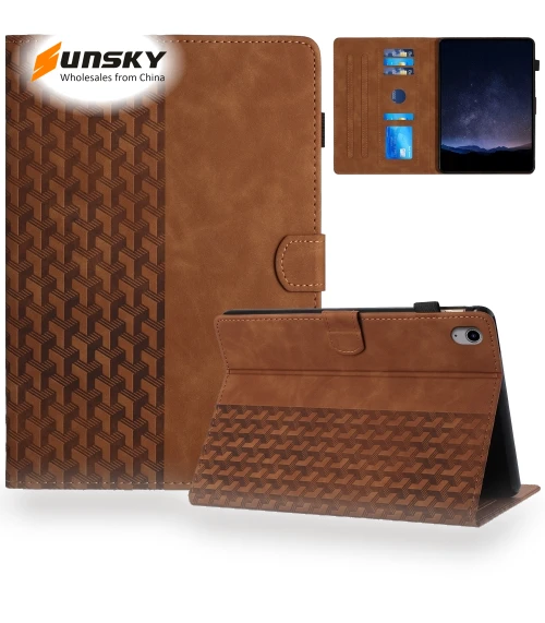 Building Blocks Embossed Leather Smart Tablet Case for iPad mini 6 / mini 2024 — Keyboard Cases