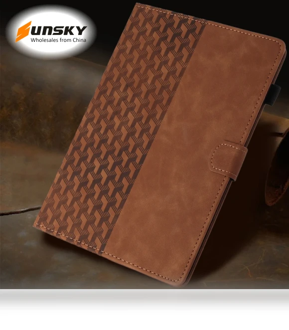 Building Blocks Embossed Leather Smart Tablet Case for iPad mini 6 / mini 2024 — Keyboard Cases