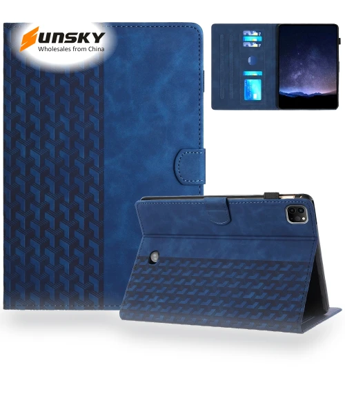 Building Blocks Embossed Leather Smart Tablet Case for iPad Pro 11 & Air 10.9 — Protective Cases