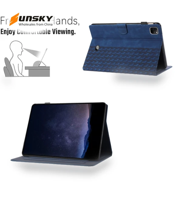 Building Blocks Embossed Leather Smart Tablet Case for iPad Pro 11 & Air 10.9 — Protective Cases