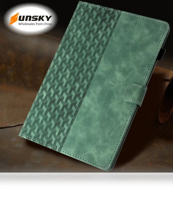 Building Blocks Embossed Leather Smart Tablet Case for iPad Pro 11 2024 — Keyboard Cases