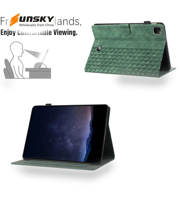 Building Blocks Embossed Leather Smart Tablet Case for iPad Pro 11 2024 — Keyboard Cases