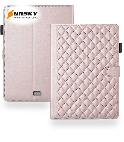 Rhombus Lattice Leather Smart Tablet Case for iPad Pro 12.9 — Keyboard Cases