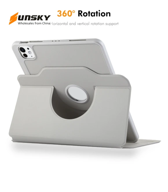 360 Rotation TPU Leather Smart Tablet Case for iPad Pro 13 2024 — Keyboard Cases, ENKAY