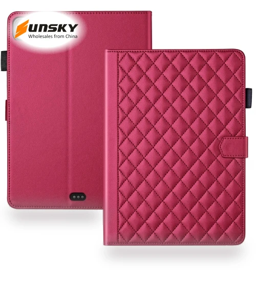 Rhombus Lattice Leather Smart Tablet Case for iPad Pro 13 2024 — Keyboard Cases
