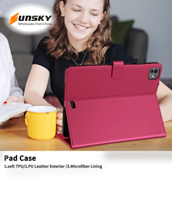 Rhombus Lattice Leather Smart Tablet Case for iPad Pro 13 2024 — Keyboard Cases