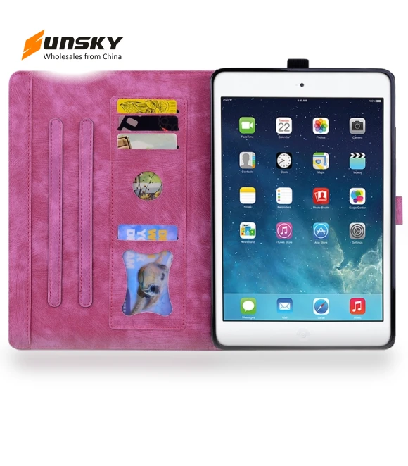 Cartoon Sakura Cat Embossed Smart Leather Tablet Case — Keyboard Cases
