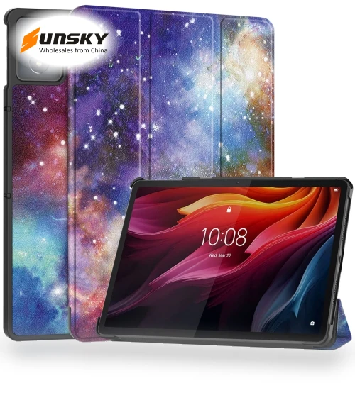 3-Fold Holder Leather Smart Tablet Case for Lenovo Tab K11 Plus — Bags, Lenovo