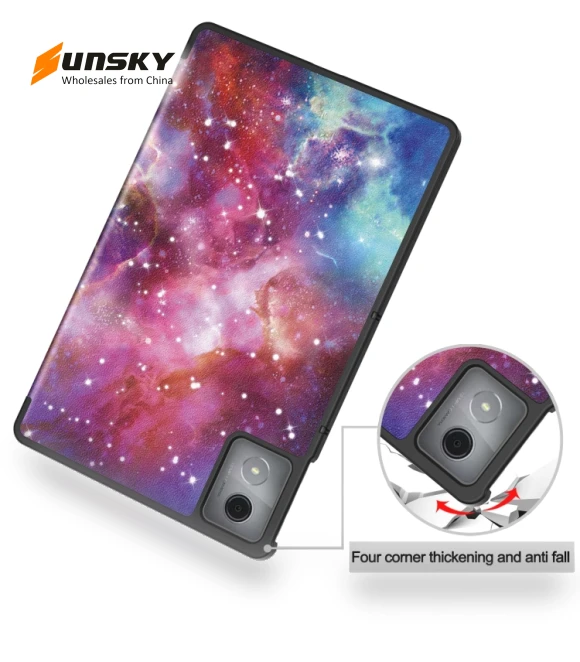 3-Fold Holder Leather Smart Tablet Case for Lenovo Tab K11 Plus — Bags, Lenovo