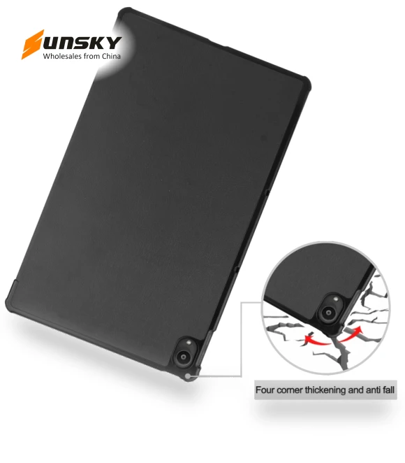 Three-folding Smart Leather Tablet Case for Lenovo Tab P11 — Protective Cases, Lenovo