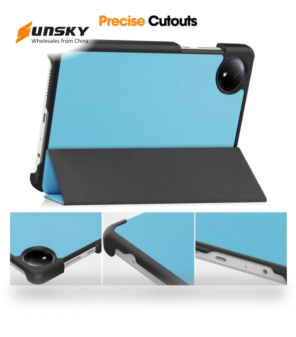 Tri-fold Leather Smart Tablet Case for Redmi Pad SE 4G 8.7 — Protective Cases, ENKAY
