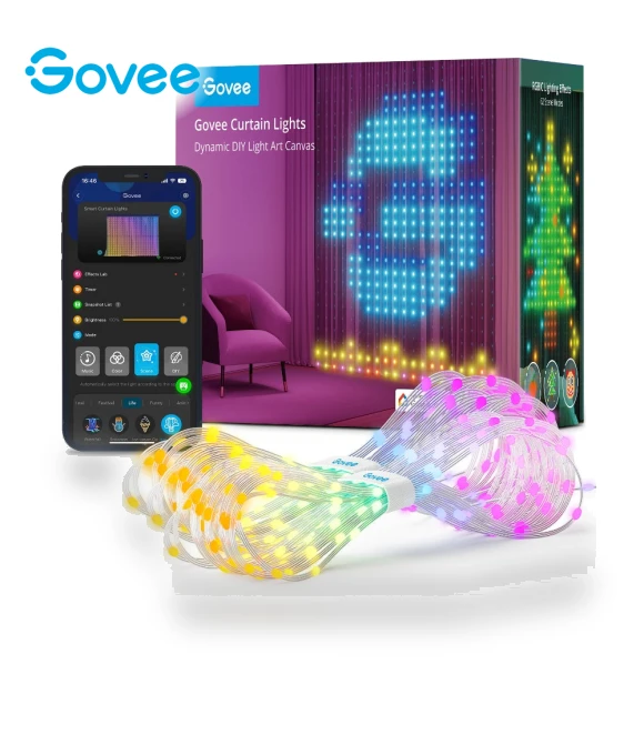 RGBIC Curtain Lights with 520 LEDs — LED Strips, Govee