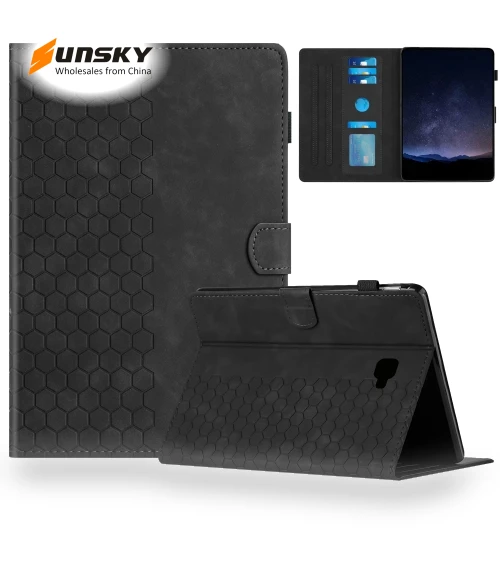 Honeycomb Embossed Leather Smart Tablet Case for Samsung Galaxy Tab A 10.1 2016 — Keyboard Cases, Samsung