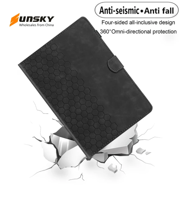 Honeycomb Embossed Leather Smart Tablet Case for Samsung Galaxy Tab A 10.1 2016 — Keyboard Cases, Samsung