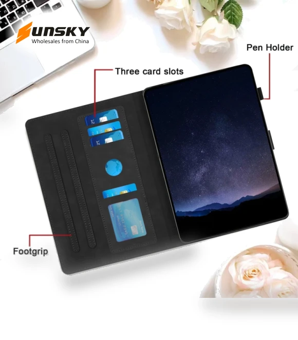 Honeycomb Embossed Leather Smart Tablet Case for Samsung Galaxy Tab A 10.1 2016 — Keyboard Cases, Samsung