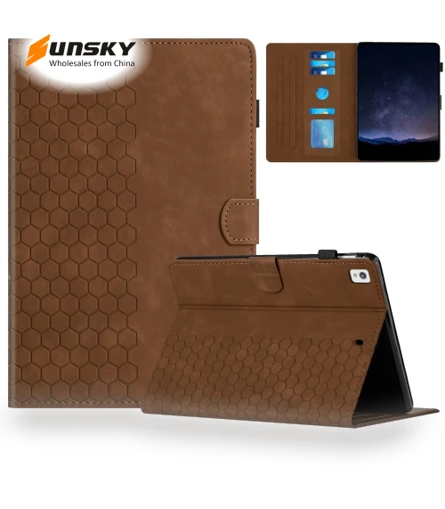 Honeycomb Embossed Leather Smart Tablet Case for Samsung Galaxy Tab A7 2020 — Keyboard Cases, Samsung