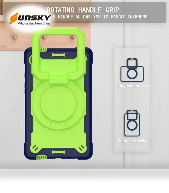 Handle Robot Silicone Hybrid PC Tablet Case for Samsung Galaxy Tab A9 — Keyboard Cases, Samsung