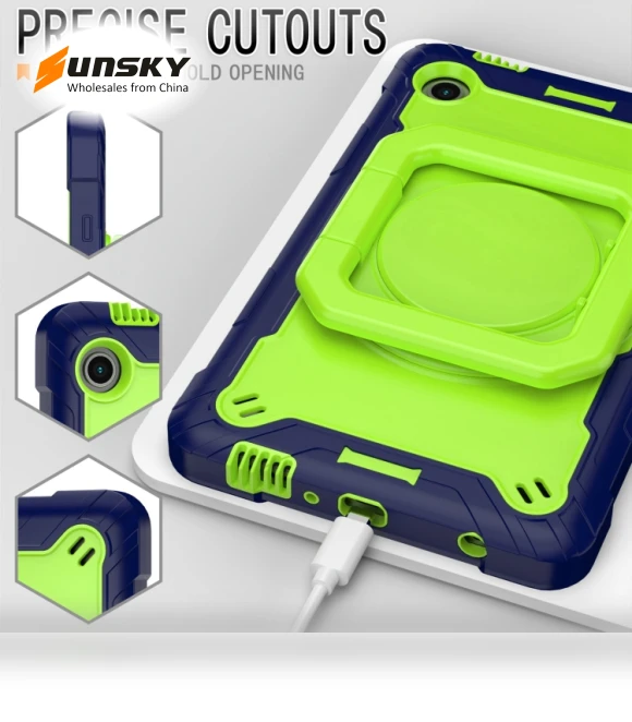 Handle Robot Silicone Hybrid PC Tablet Case for Samsung Galaxy Tab A9 — Keyboard Cases, Samsung