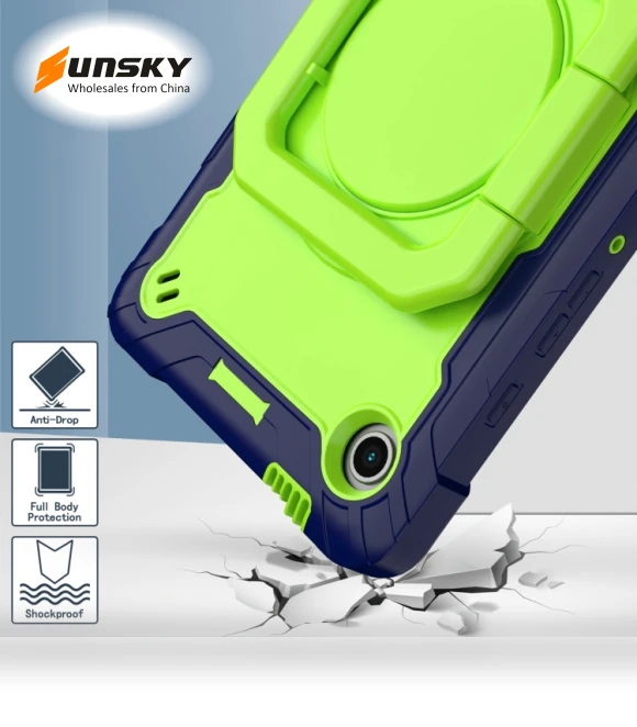 Handle Robot Silicone Hybrid PC Tablet Case for Samsung Galaxy Tab A9 — Keyboard Cases, Samsung